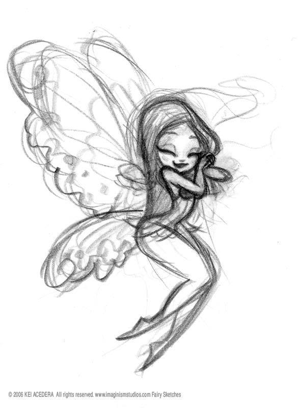 587x800 Darling Fairy Sketch My Sister Would Love This Tattoos