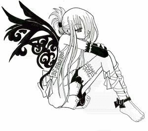 300x266 Fairy Drawing Black And White By Summerfan247