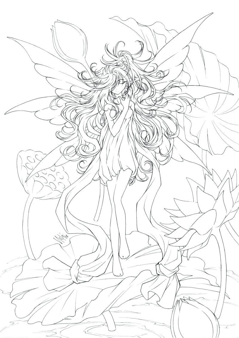 800x1128 Anime Fairy Coloring Pages For Adults Coloring Sheets