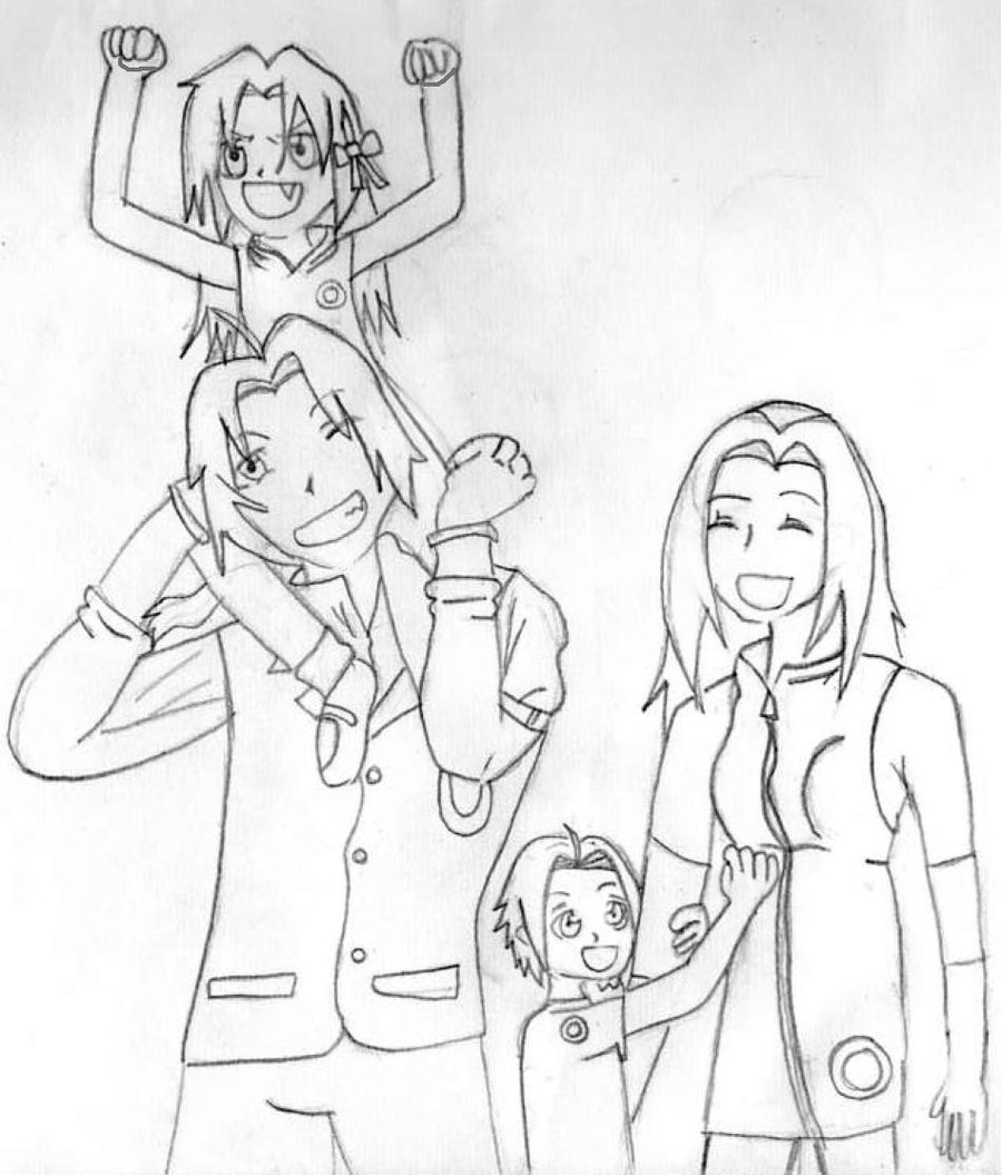 900x1055 Sketch Edsaku Family By Lostxxxbutterfly