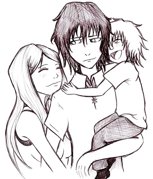 600x703 Ulquihime Family Hug By Chibi Twilight