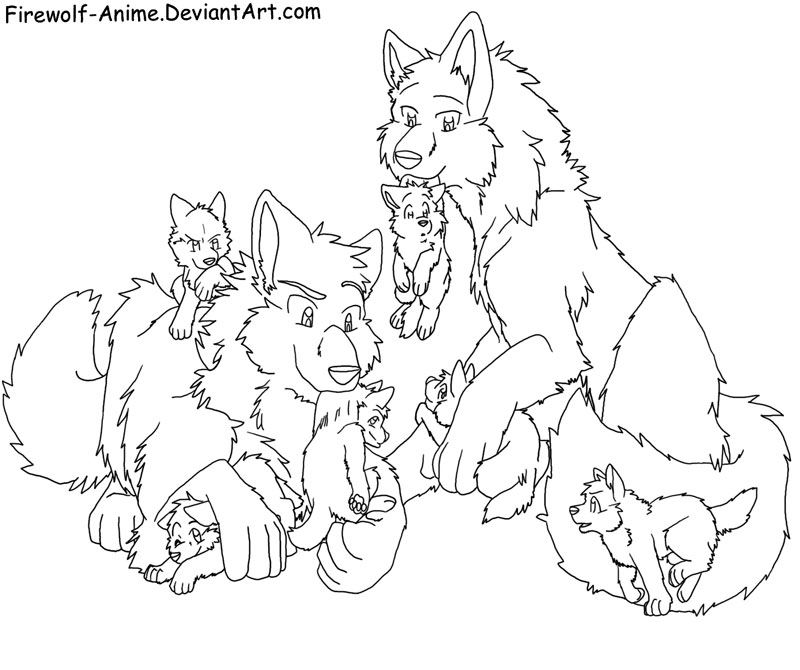 800x670 Anime Wolf Coloring Pages