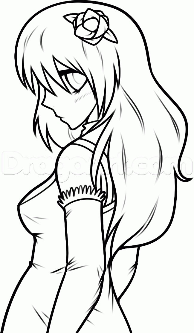 649x1114 Line Art Drawings Pretty Girls