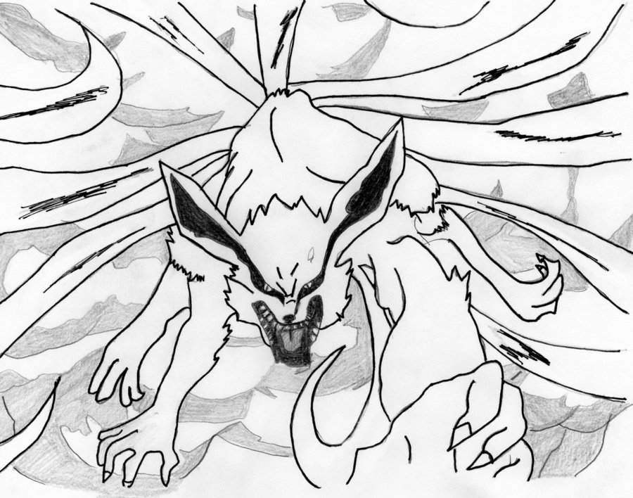 900x708 Nine Tailed Fox By Teen Gohan123