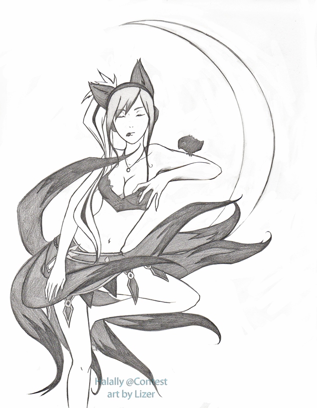 633x815 Nine Tail Fox Girl By Lizer04