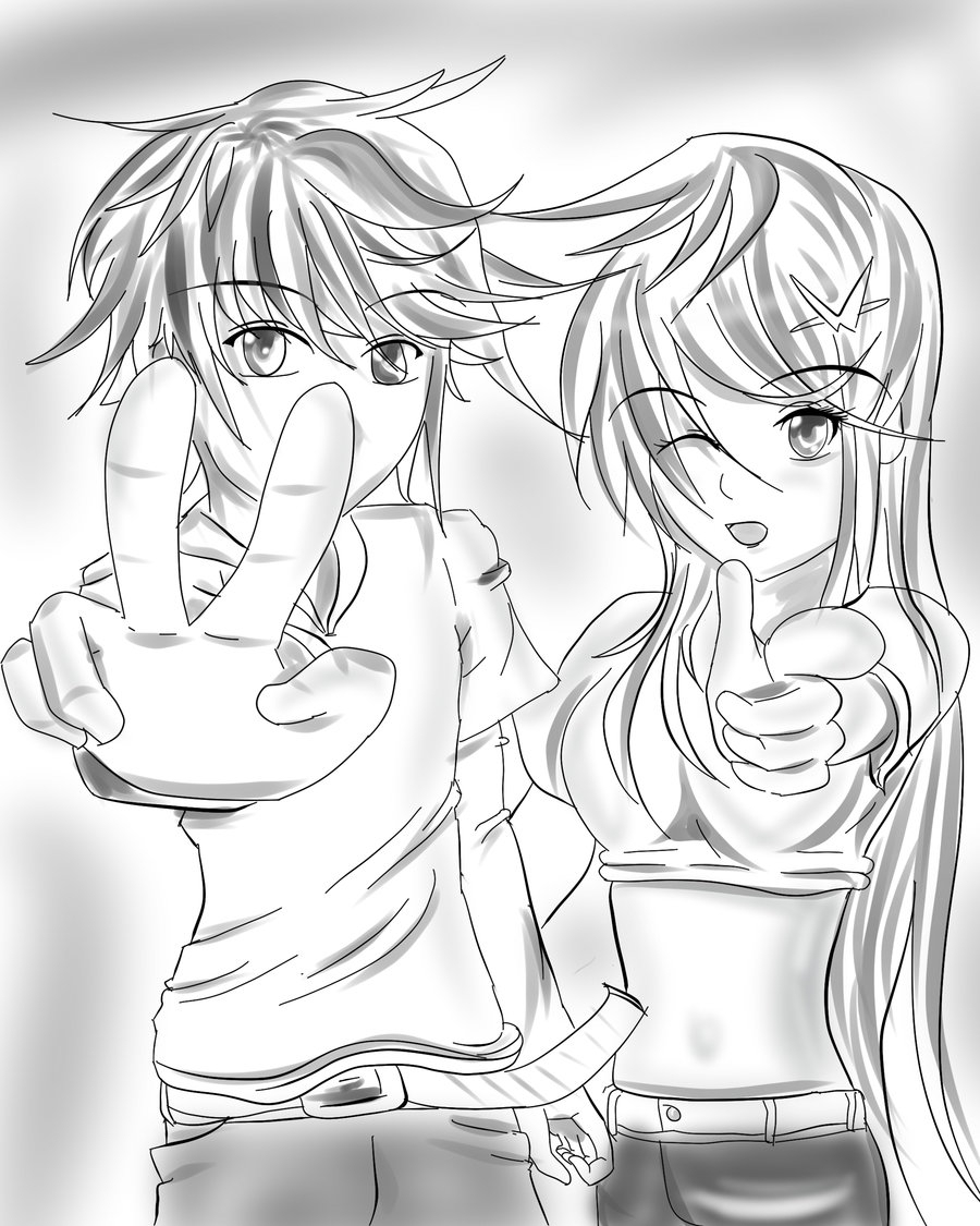 900x1125 Anime Friends Boy And Girl Drawing Boy X Girl By Xgodspell