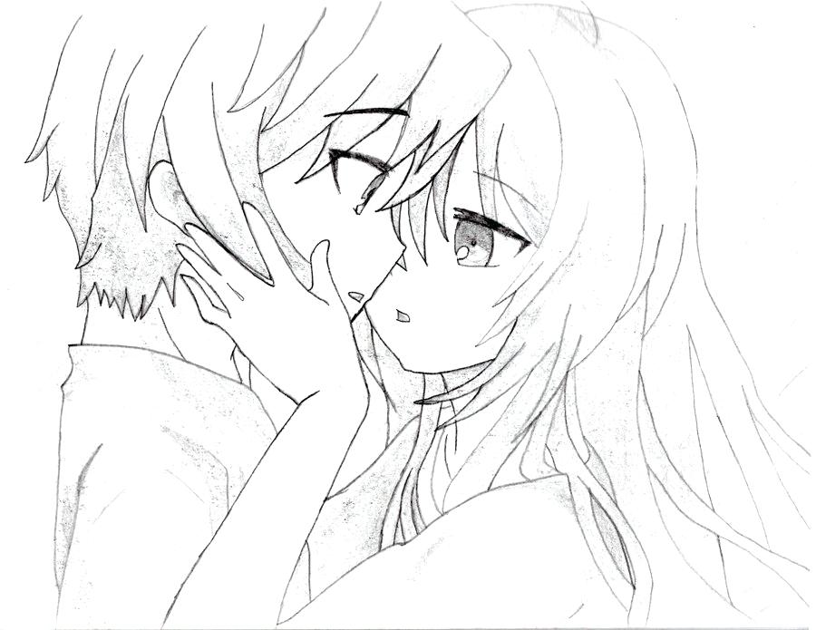 900x695 Complete Anime Couple Coloring Pages Kids Cartoon Girl Page Boy