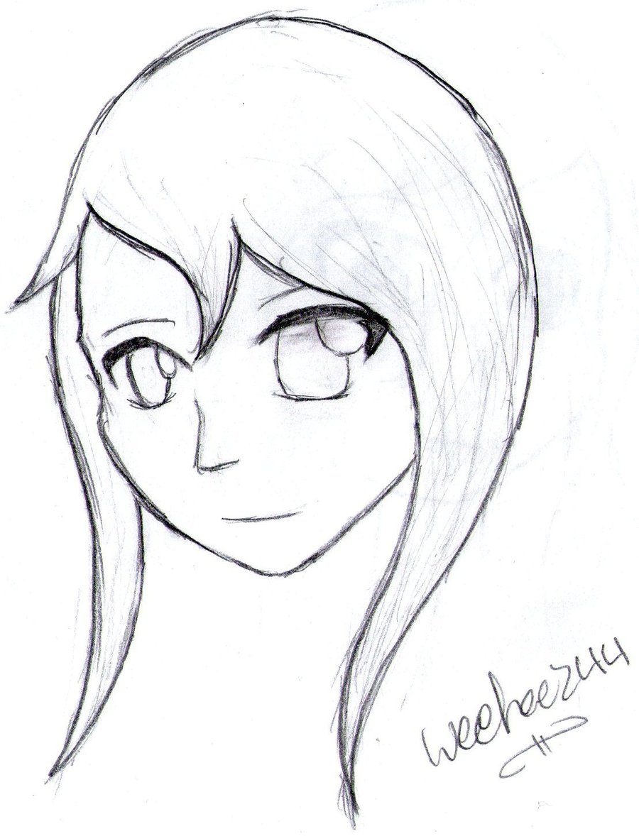 900x1178 Anime Girl Drawing Easy