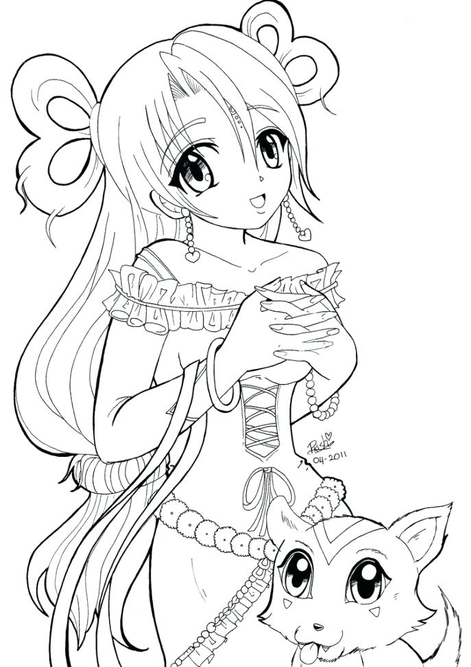 687x971 Anime Coloring Pages To Print