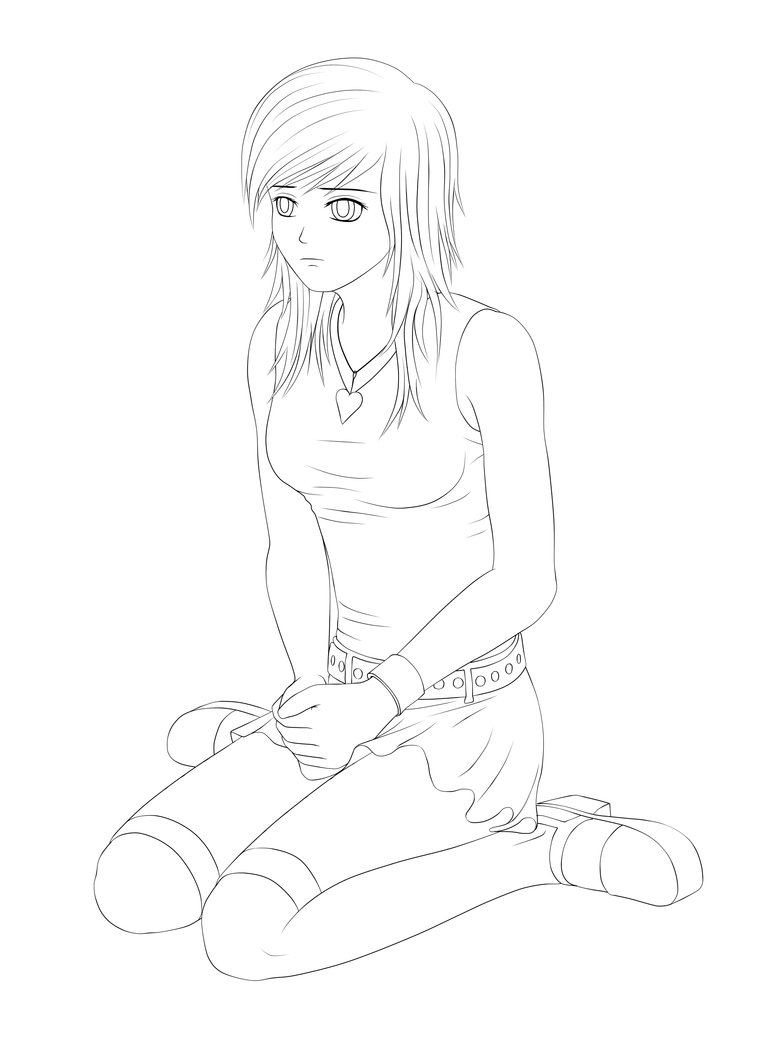 762x1049 Pencil Sketch Of Anime Girl Full Body