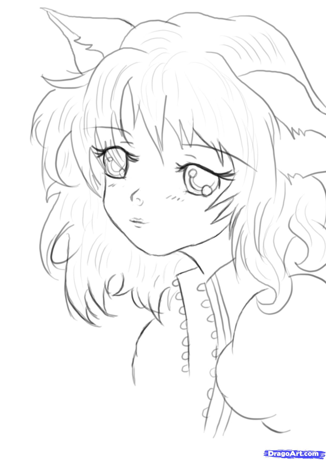 1240x1748 How To Draw Japanese Anime Girls