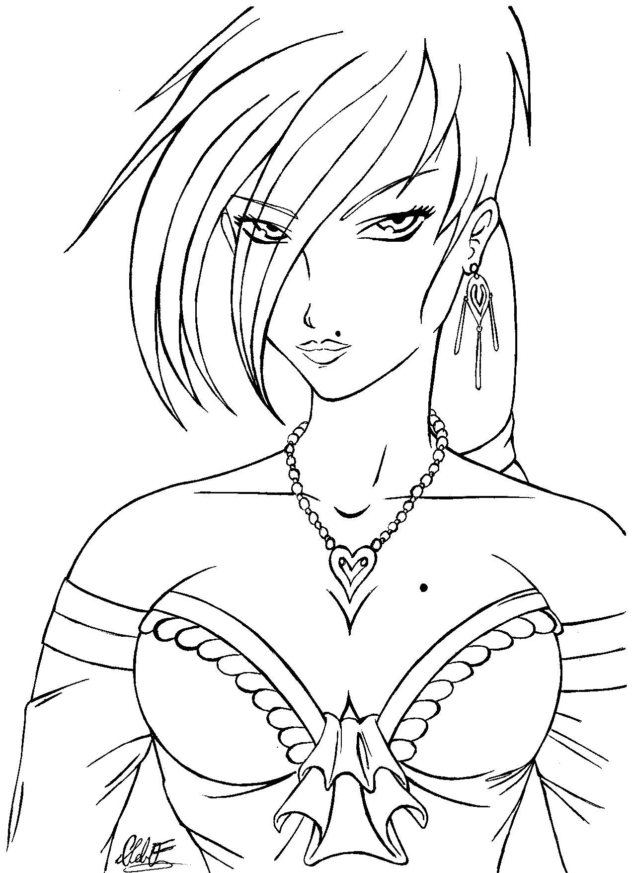 1272x1755 Drawing Of An Anime Girl In A Dress