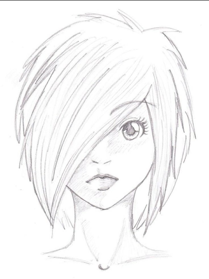Anime Girl Face Drawing