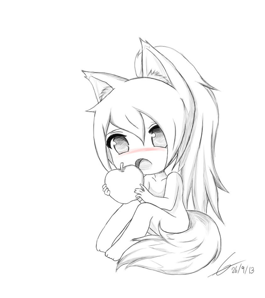 843x947 Chibi Fox Girl Owo By Potatochipery On Anime