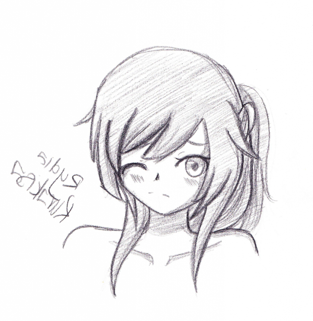 998x1024 Pencil Drawings Of Anime Faces Anime Girl Face Drawings Pencil