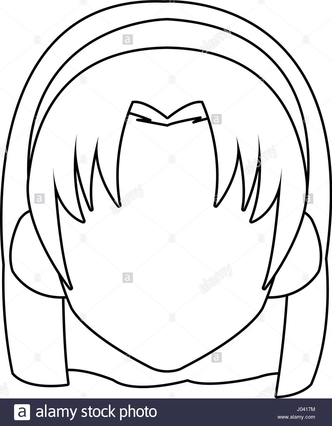 1084x1390 Anime Girl Icon Stock Vector Art Amp Illustration, Vector Image