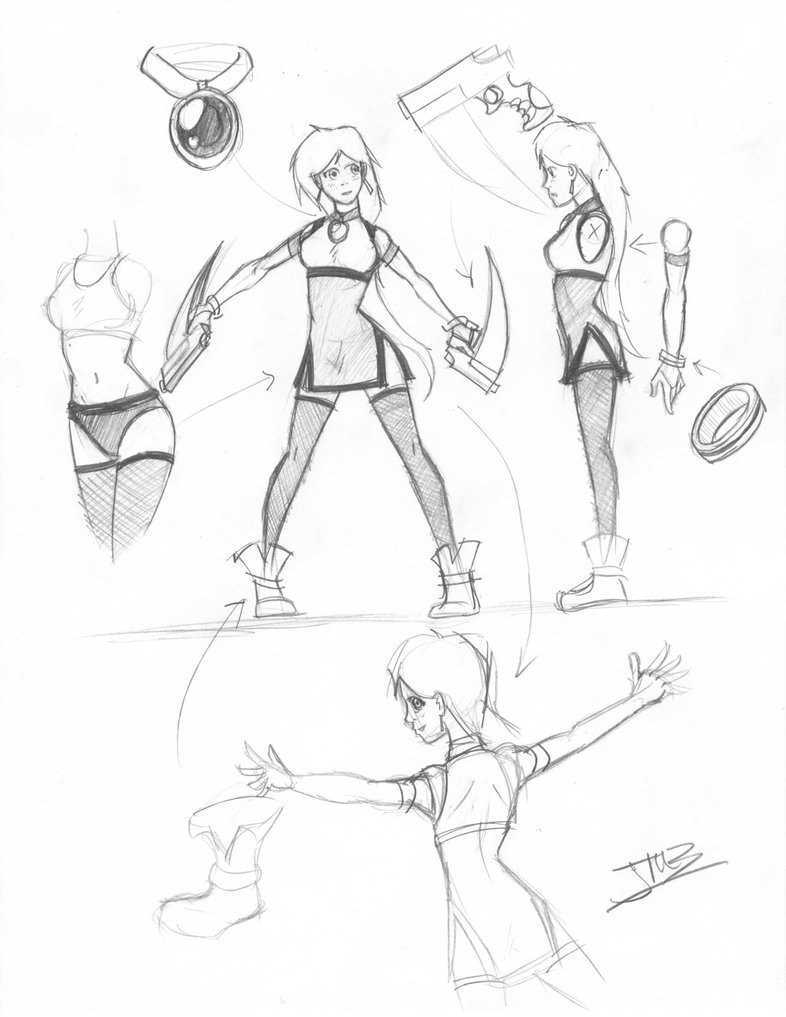 786x1017 Anime Girl Concept Sketch By Myrdah
