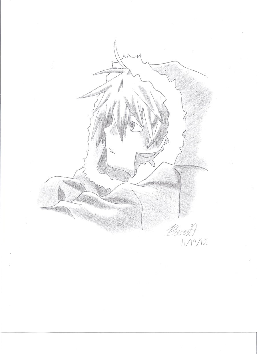 900x1238 Sad Anime Guy Drawing