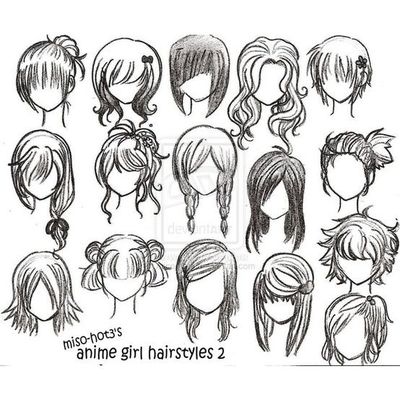 Anime Hair Drawing at GetDrawings | Free download