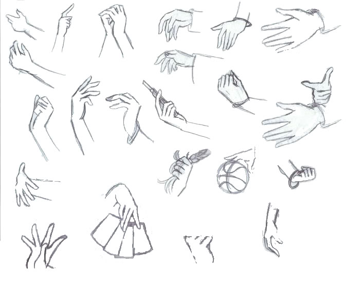 Anime Hands Drawing at GetDrawings | Free download