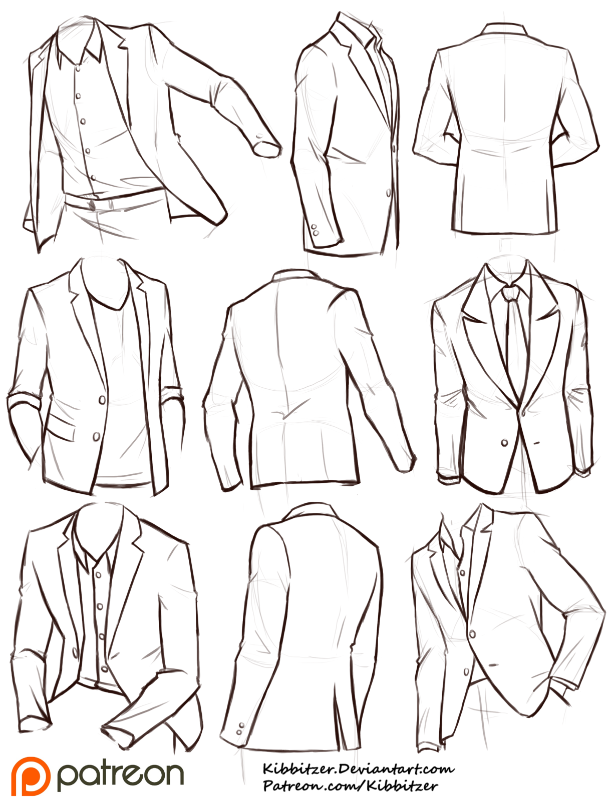 1218x1599 How To Draw A Suitjacket How To Draw Mangaanime