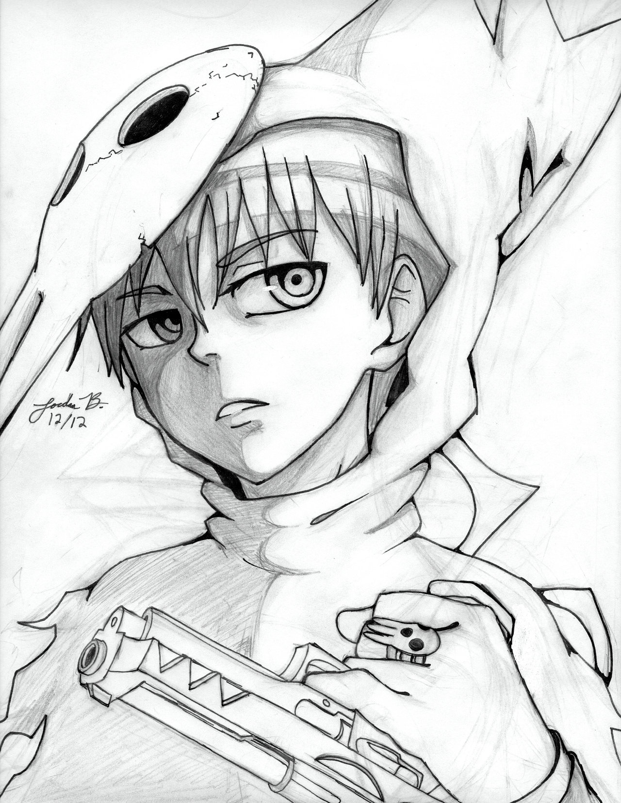 1280x1656 Death The Kid Inked Sketch By Cisol