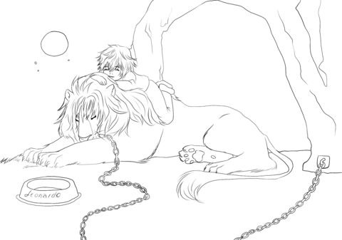 480x337 Leo And Leonardo Lion By Gabriela Gogonea Coloring Page Free