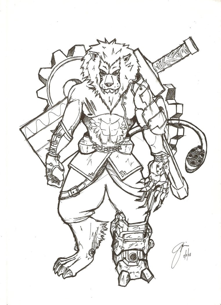 762x1048 Lion Warrior By Meecha