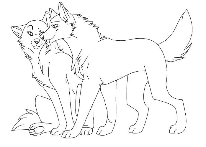 698x499 Drawn Kissing Anime Wolf