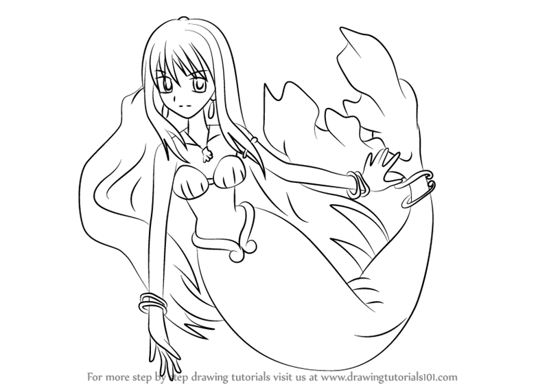 800x566 Learn How To Draw Rina In Mermaid From Mermaid Melody (Mermaid