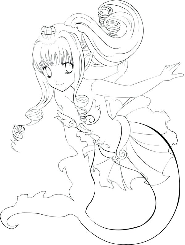 600x791 Anime Mermaid Coloring Pages Synthesis.site