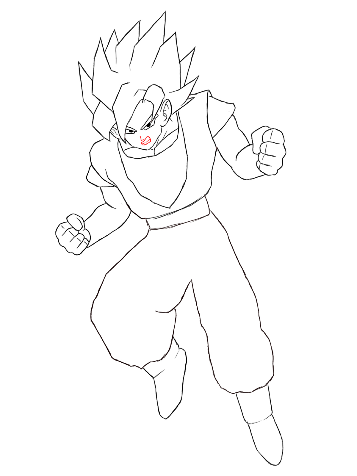 1200x1600 How To Draw Goku