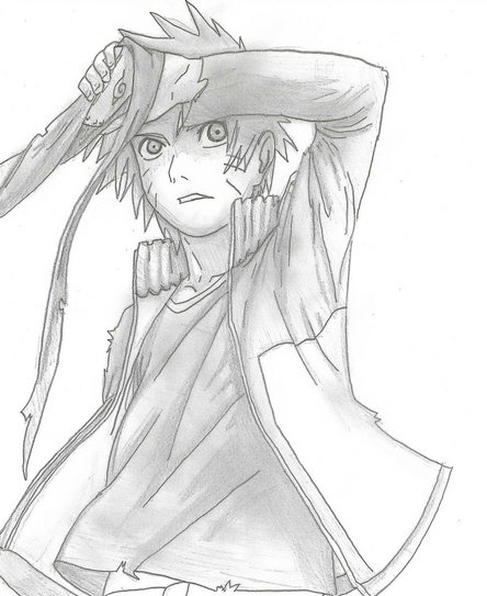444x543 Drawing Naruto By Xlleonardo