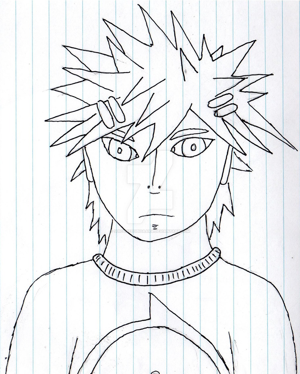 1024x1274 My First Attempt Of Drawing Anime (Outline) By Suicunetobigaara