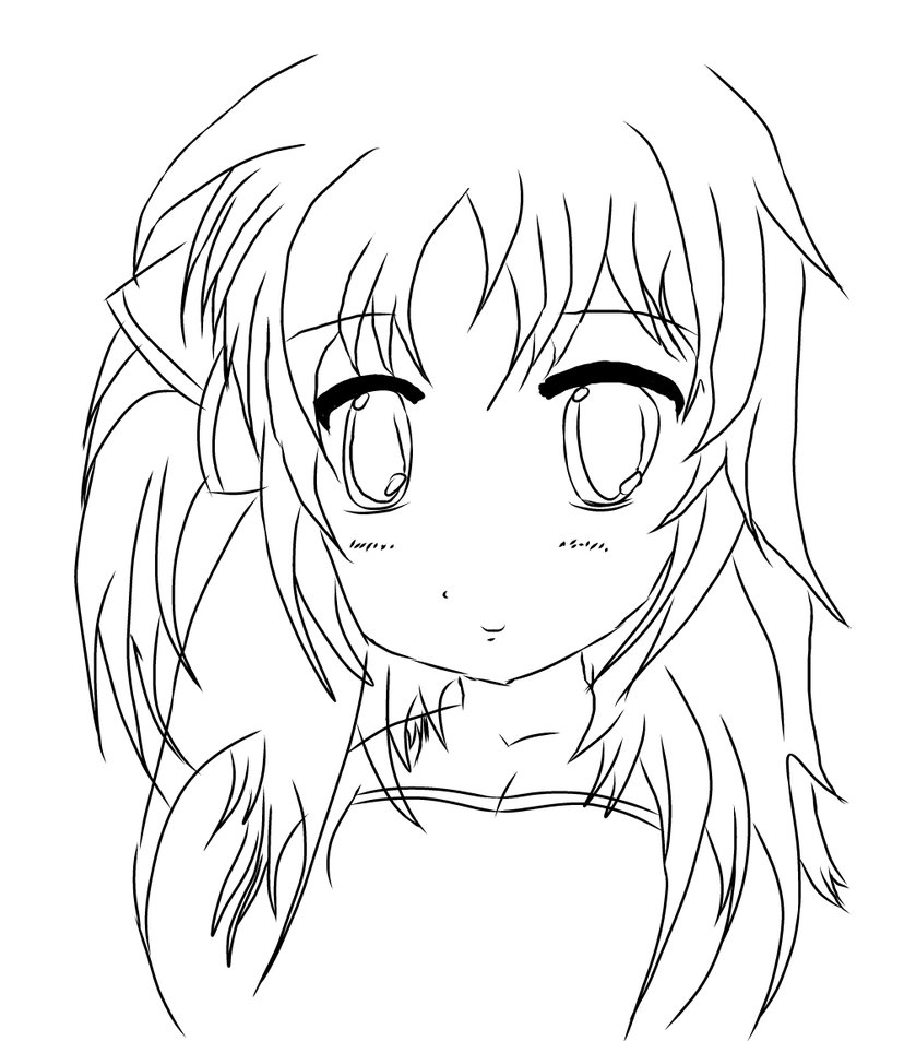 Anime Outline Drawing at GetDrawings | Free download