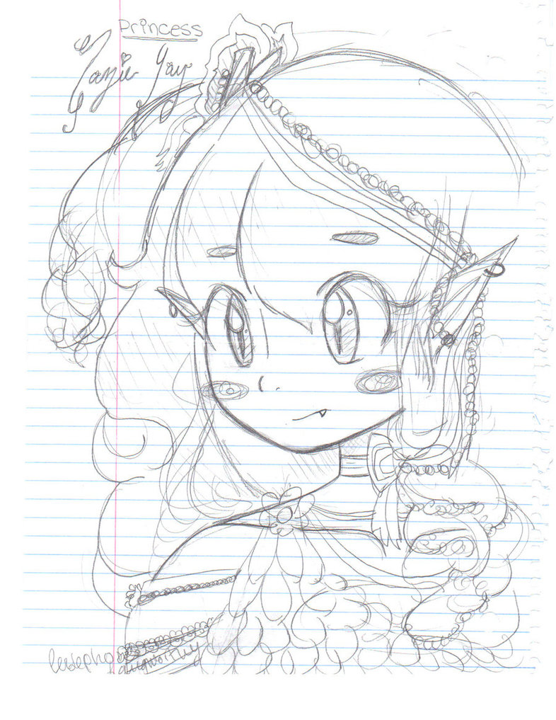 786x1017 Anime Girl Princess Sketch By Tsunjanai