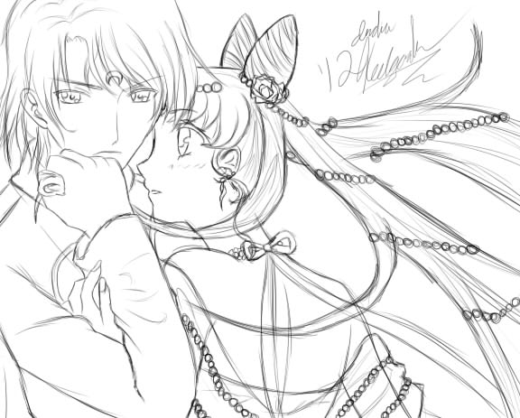 576x463 Prince Diamond And Princess Usagi Small Lady Love By Bunneh Kins