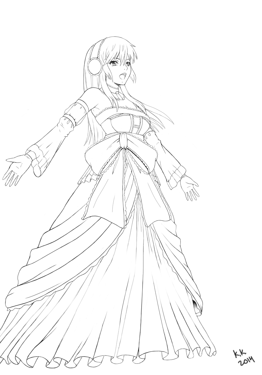 840x1200 Princess Nike Line Art By Raimy329