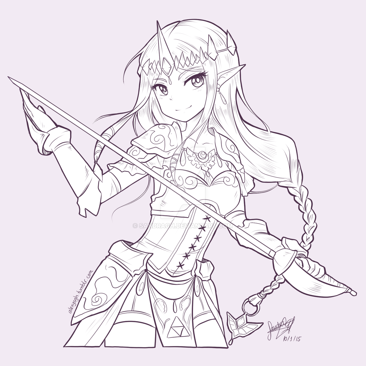 1280x1281 Princess Zelda [Hw] By Sandragh