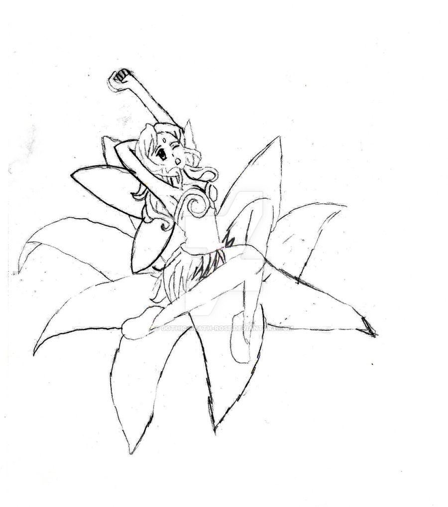 900x1020 Anime Rose Drawing Anime Fairygothic Death Rose