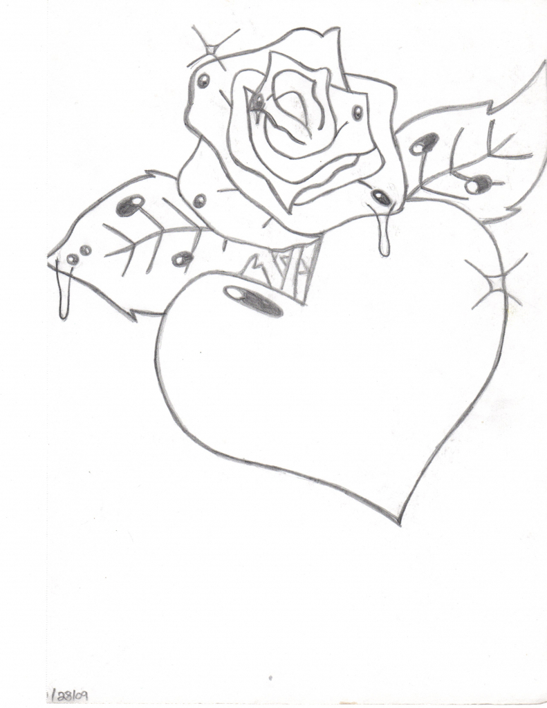 791x1024 Anime Rose Drawing Anime Rose Drawing Heart And Rose Art Drawing