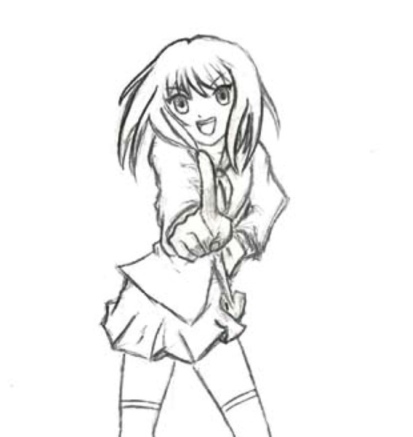 594x628 Cute Anime School Girl By Misspenguin99