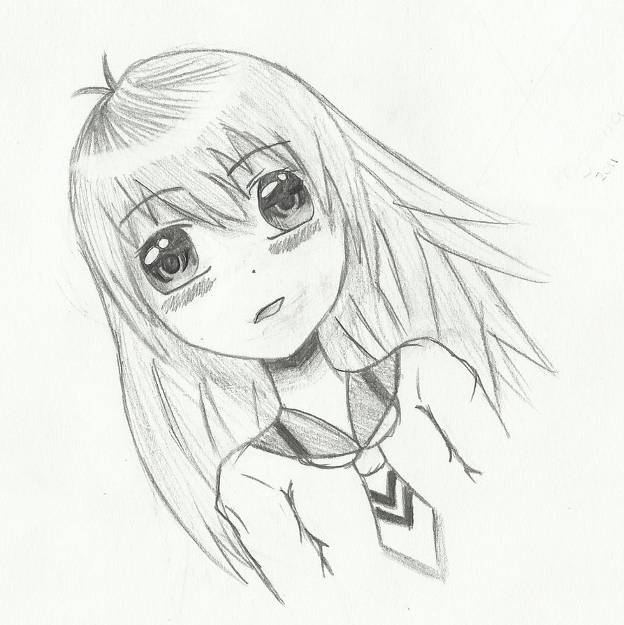 Anime School Girl Drawing at GetDrawings | Free download