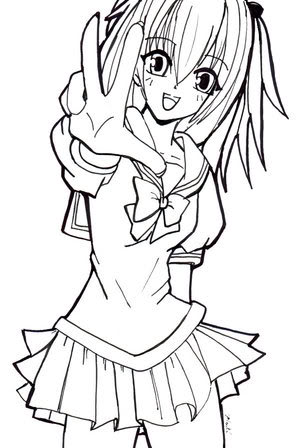 300x448 Anime School Girl By Chamxhum