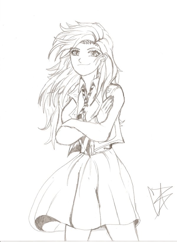 600x821 Anime Practice School Girl By Blix007