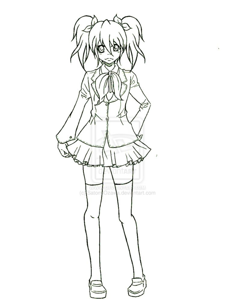 781x1022 Anime School Uniform Drawing Anime Anime, Drawing