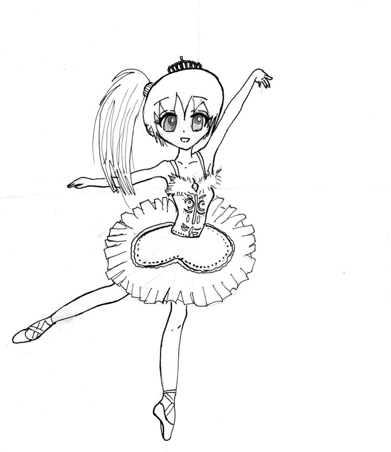800x925 Ballerina Lineart By Anime Kelsey26