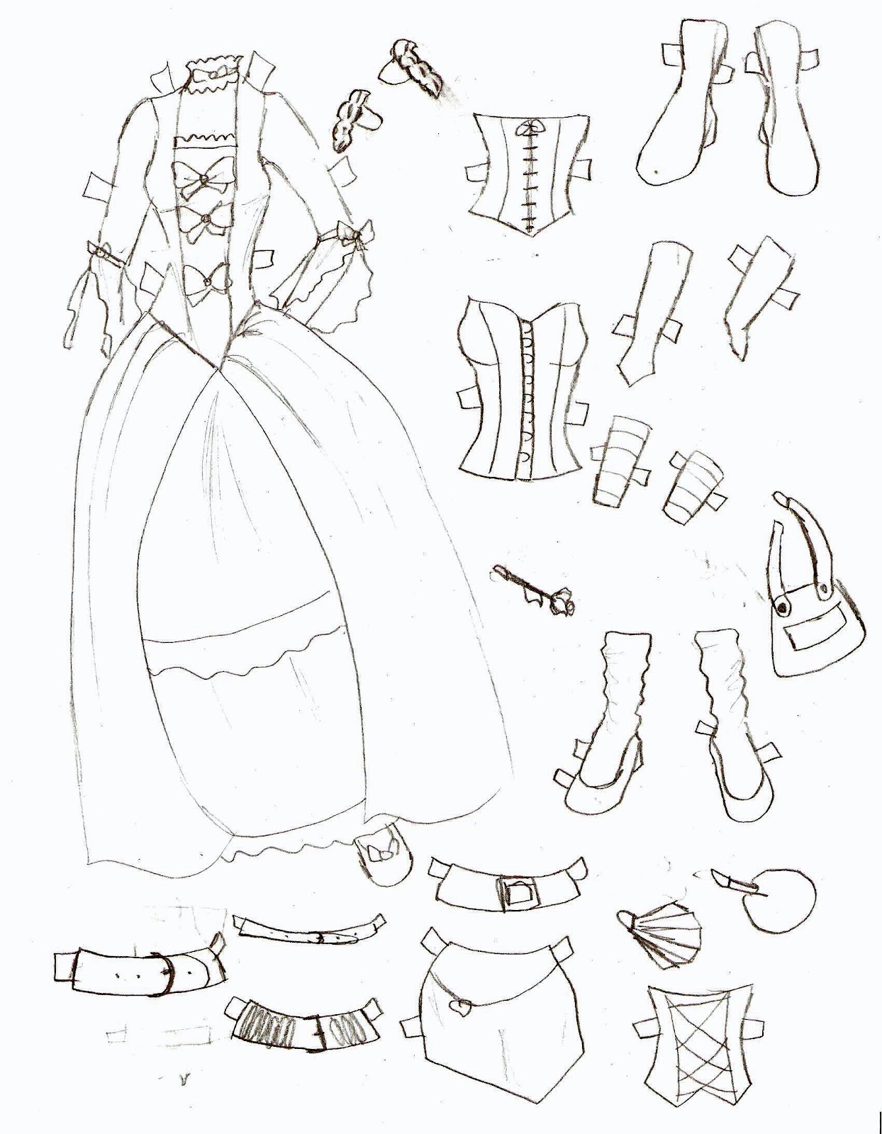 1244x1600 Miss Missy Paper Dolls Lucy Clothes 4