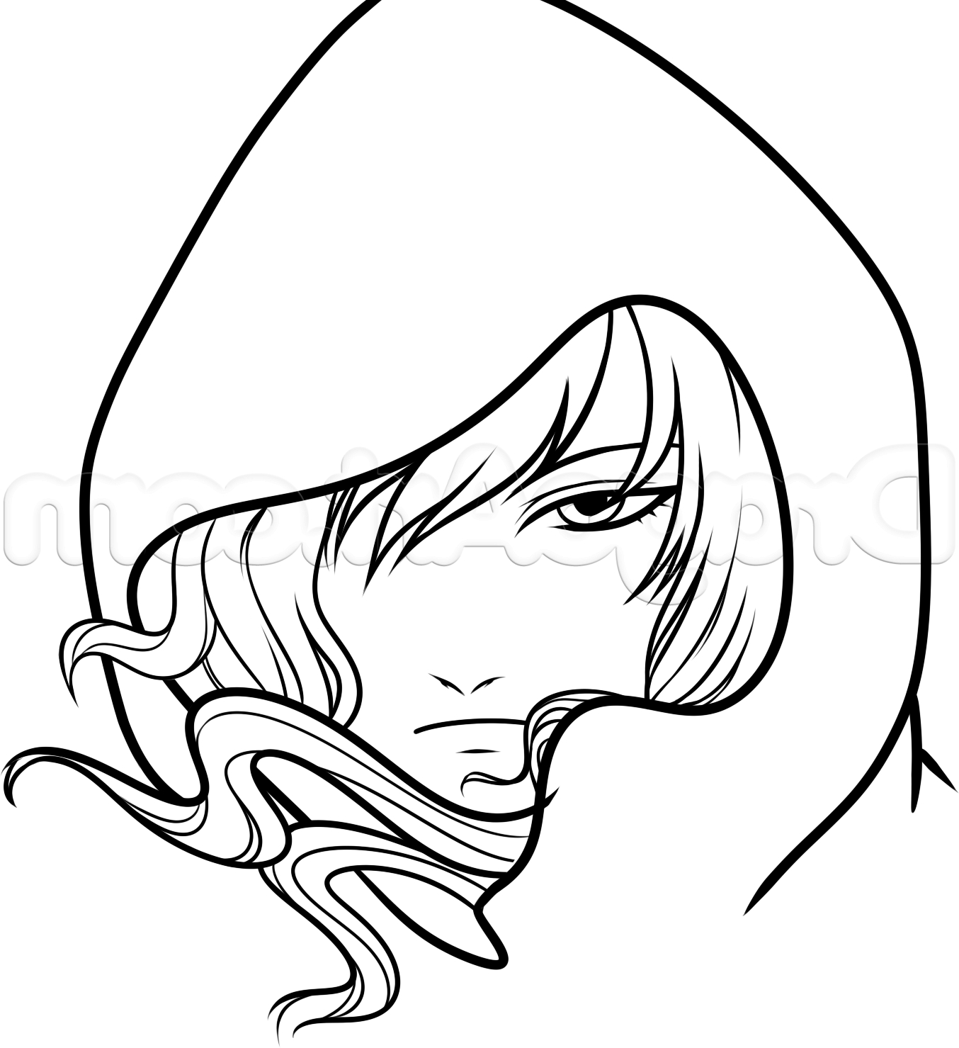 1354x1479 Simple Way To Create A Draw Anime Characters How To Draw A Hooded