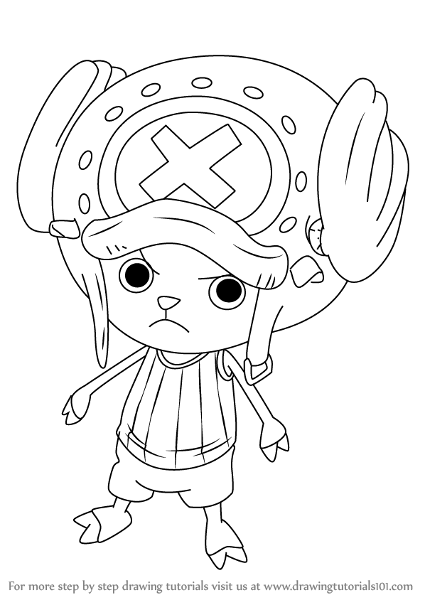 598x844 Step By Step How To Draw Tony Tony Chopper From One Piece